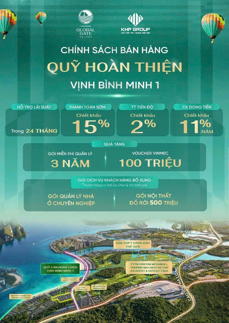 Chính sách bán hàng - Vịnh Bình Minh 1